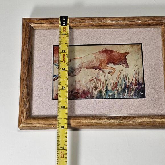 Vintage S. Gretchen Norwalk Art Print Fox In Matted & Framed Hand Signed - Picture 4 of 9